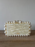 Cult Gaia Ivory Pearl Beaded Eos Clutch (RRP £320)